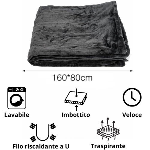 Coperta elettrica riscaldante USB - WarmCover™